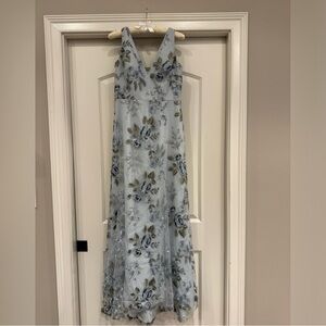 Floral Embroidered Evening Gown